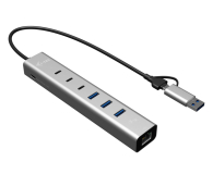 i-tec USB-C/USB-A Metal HUB 6 port 3x USB-C 3x USB-A LAN PD 85W - 1579232 - zdjęcie 1